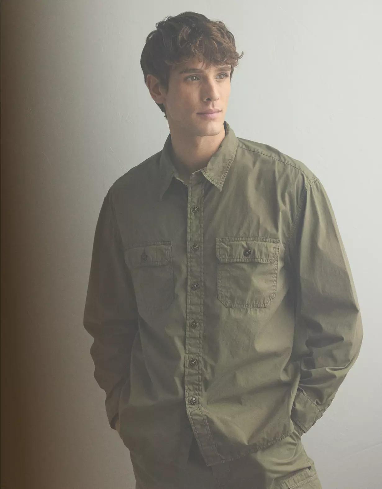 AE77 Premium Poplin Workshirt Product Image