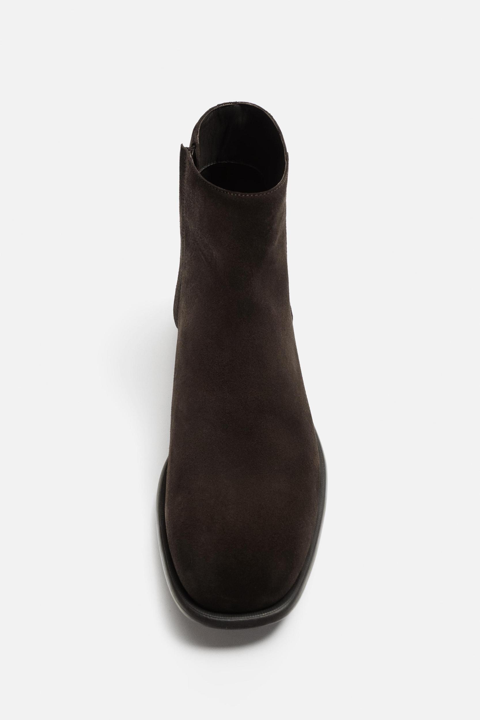 ZIPPERED LEATHER BOOTS Product Image