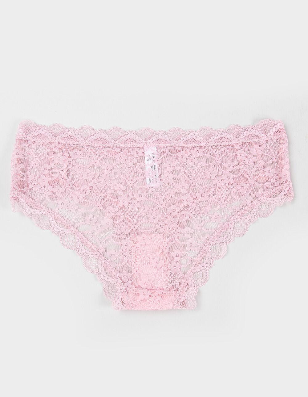FULL TILT Allover Lace Up Hipster Panties - MAROON Product Image