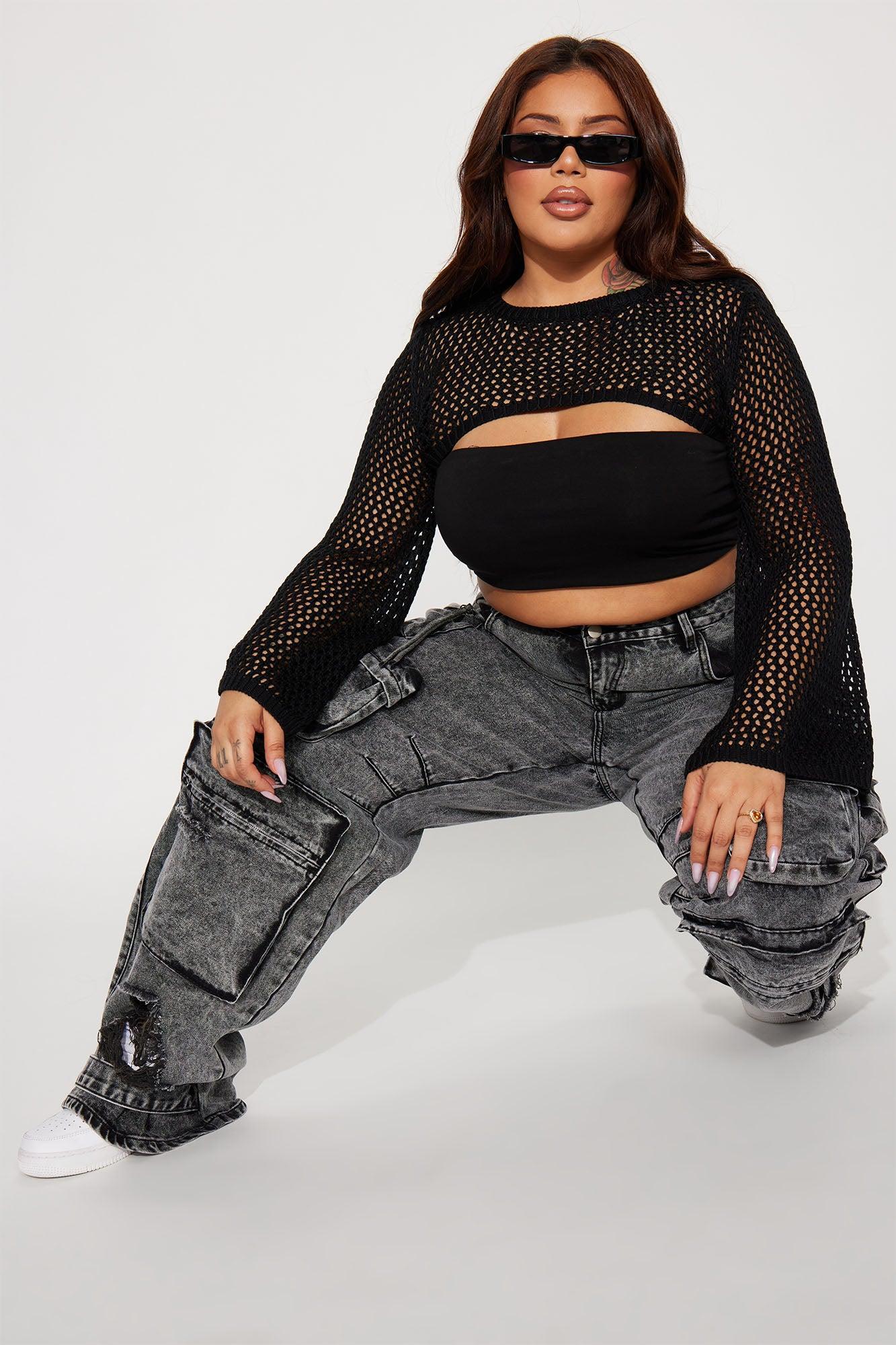 Out For A Tan Shrug Sweater - Black Product Image
