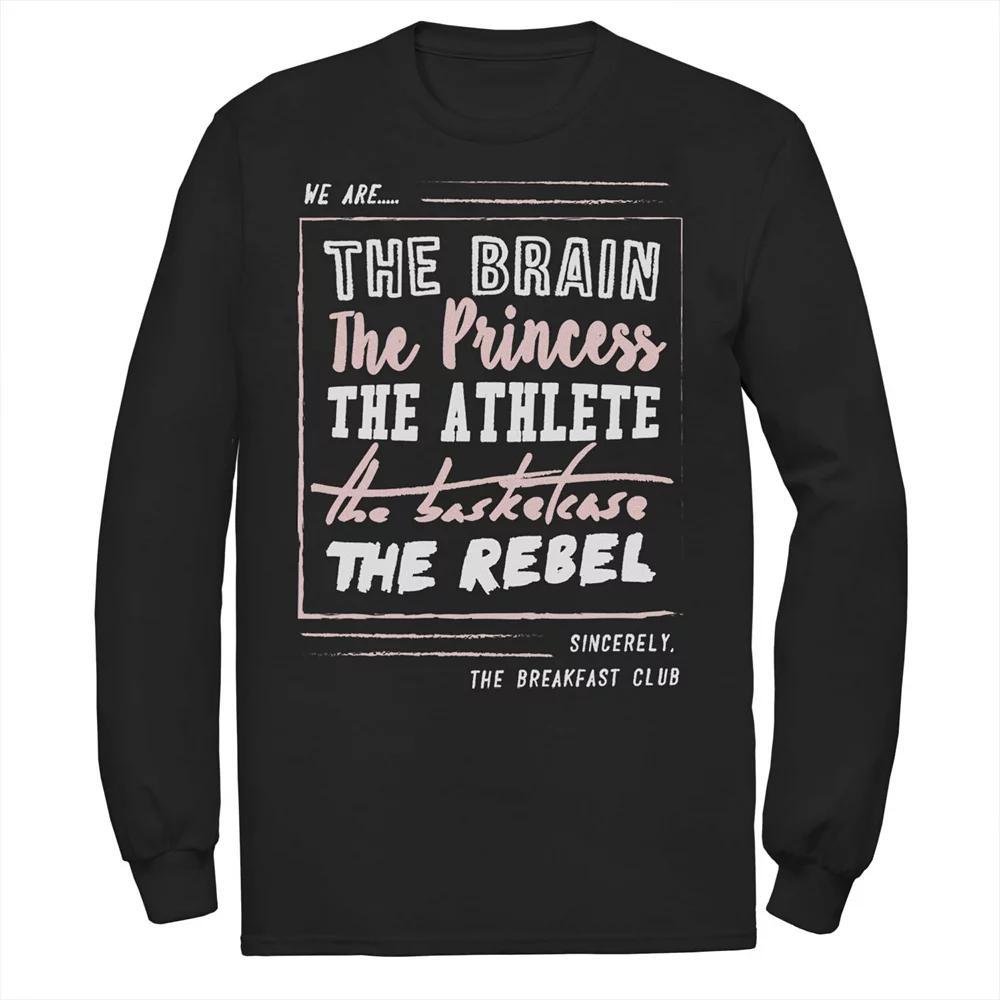 Men's Breakfast Club Roster Long Sleeve Tee, Size: Small, Black Product Image