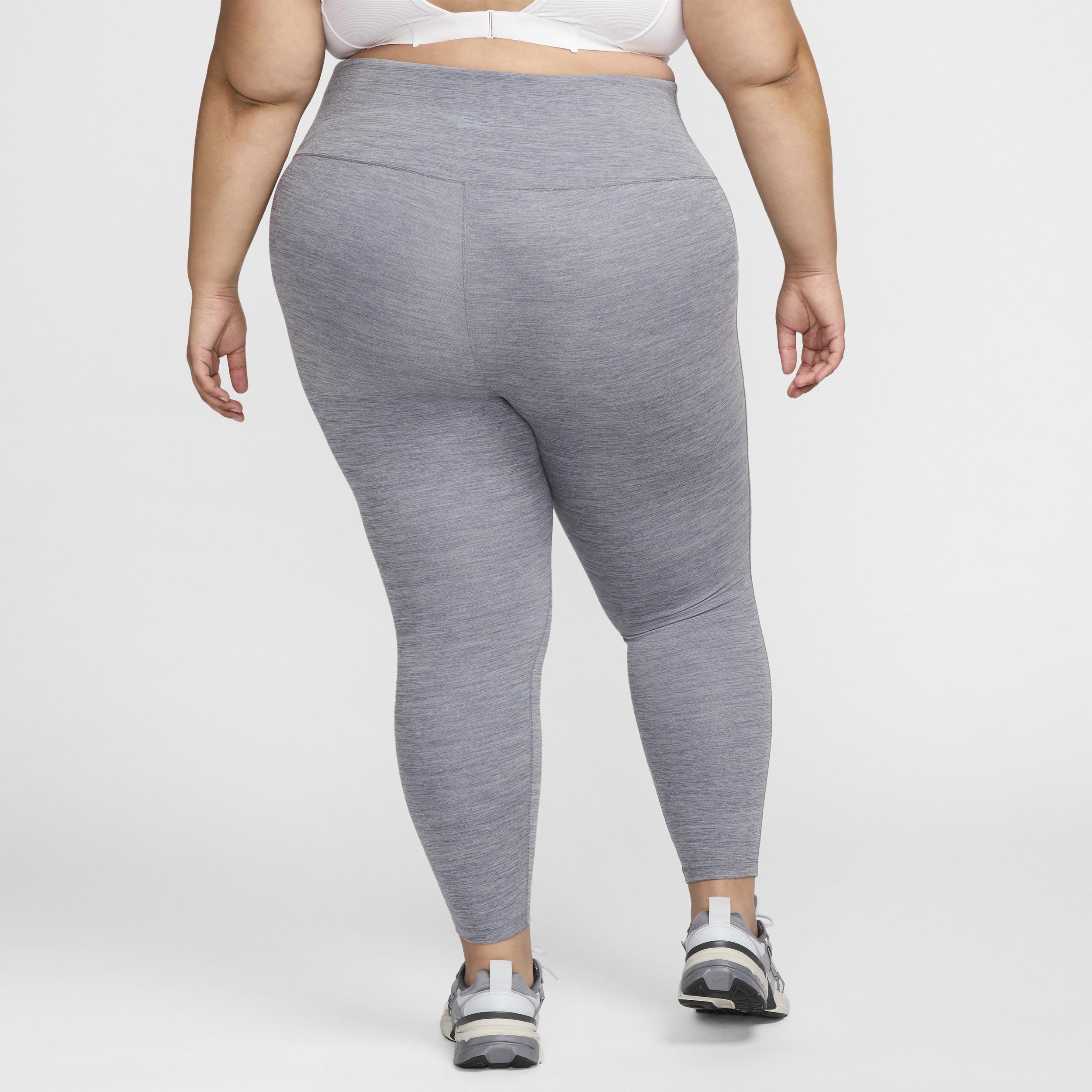 Plus Size Nike One High-Waisted 7/8 Leggings, Women's, Size: 1XL, Grey Gray Product Image