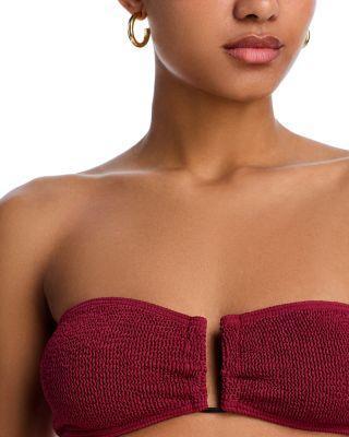 Tie Back Blake Crinkle Bandeau Bikini Top Product Image