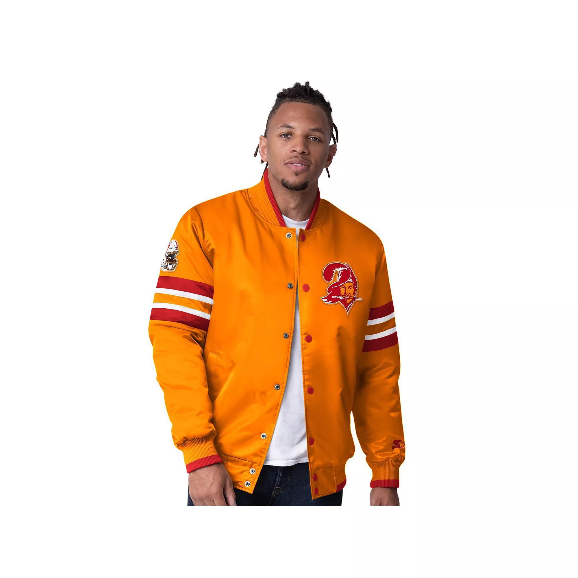 Men's Starter  Orange Tampa Bay Buccaneers Vintage Logo Scout I Full-Snap Varsity Jacket, Size: 2XL Product Image
