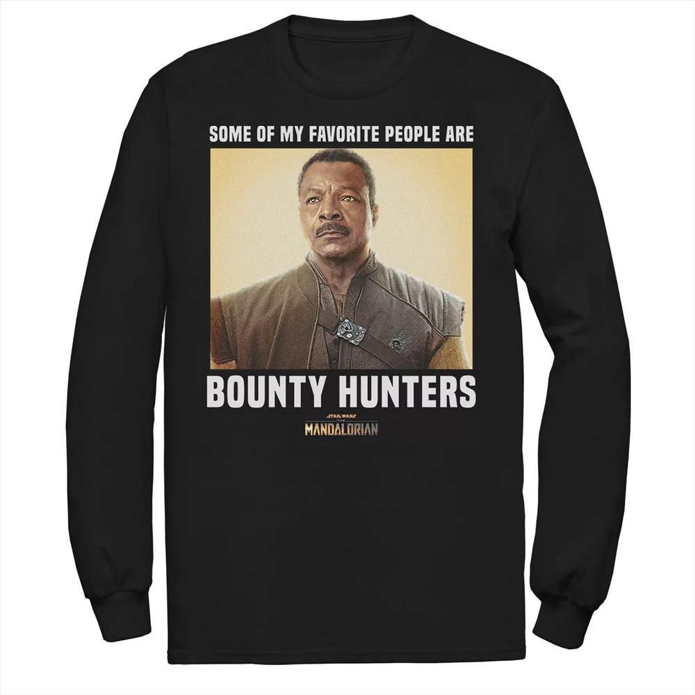 Men's Star Wars The Mandalorian Favorite People Are Bounty Hunters Tee, Size: Small, Black Product Image
