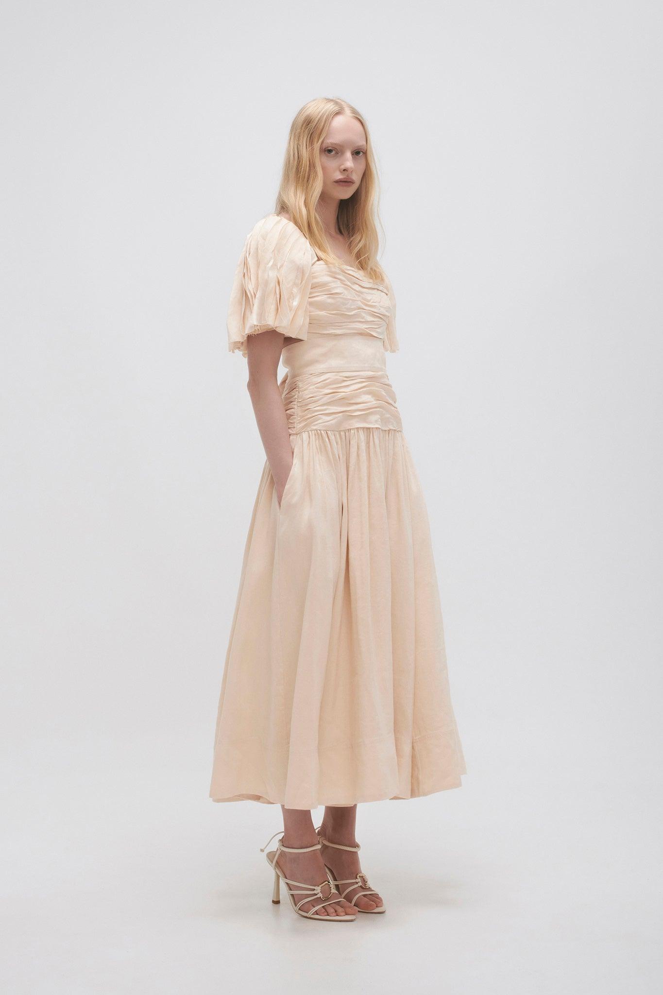 Marianne Ruched Midi Dress Product Image
