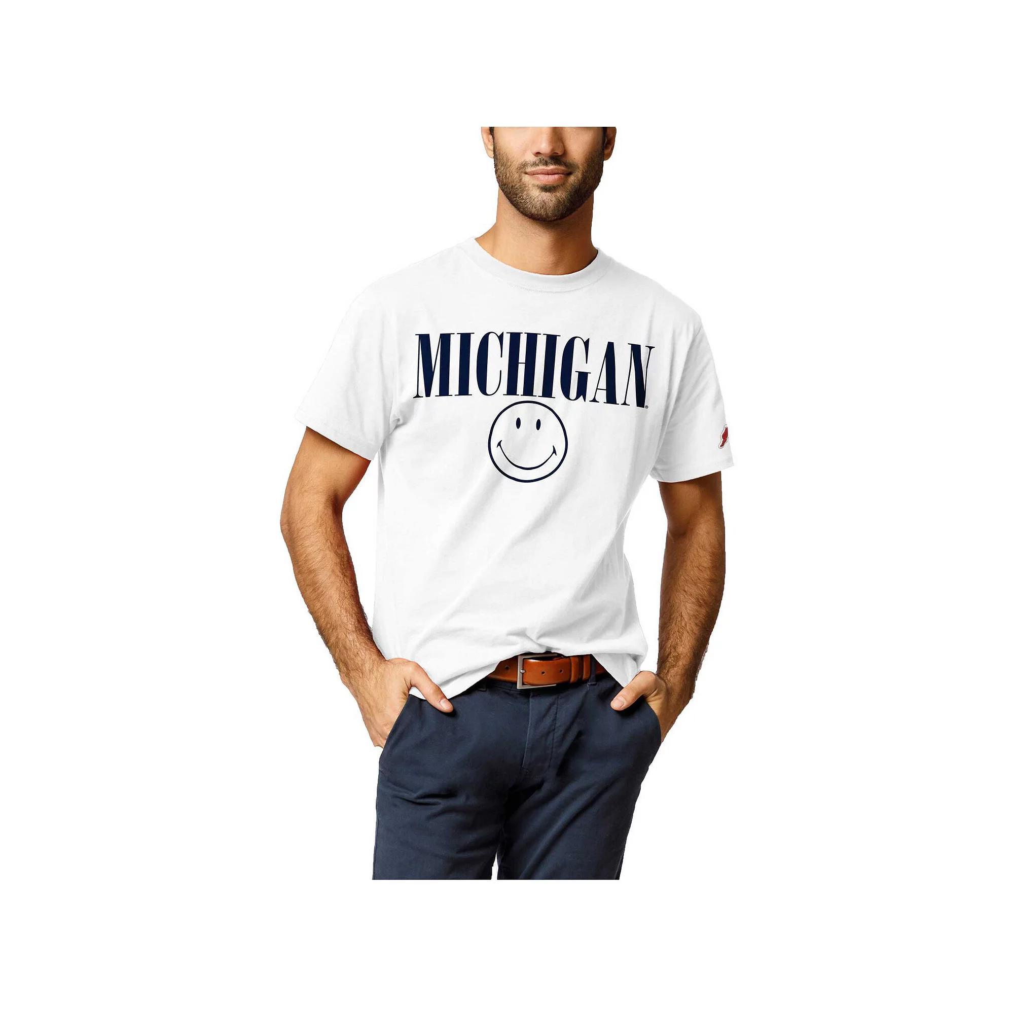 Men's League Collegiate Wear White Michigan Wolverines Smiley All American T-Shirt, Size: 2XL Product Image