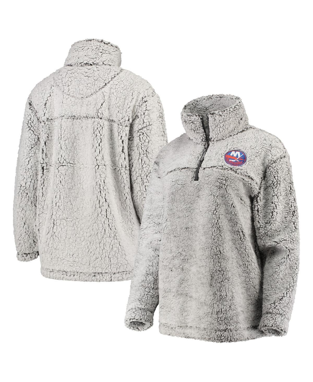 Women's G-III 4Her by Carl Banks Gray Toronto Maple Leafs Sherpa Quarter-Zip Pullover Jacket, Size: Small, Mpl Grey Product Image