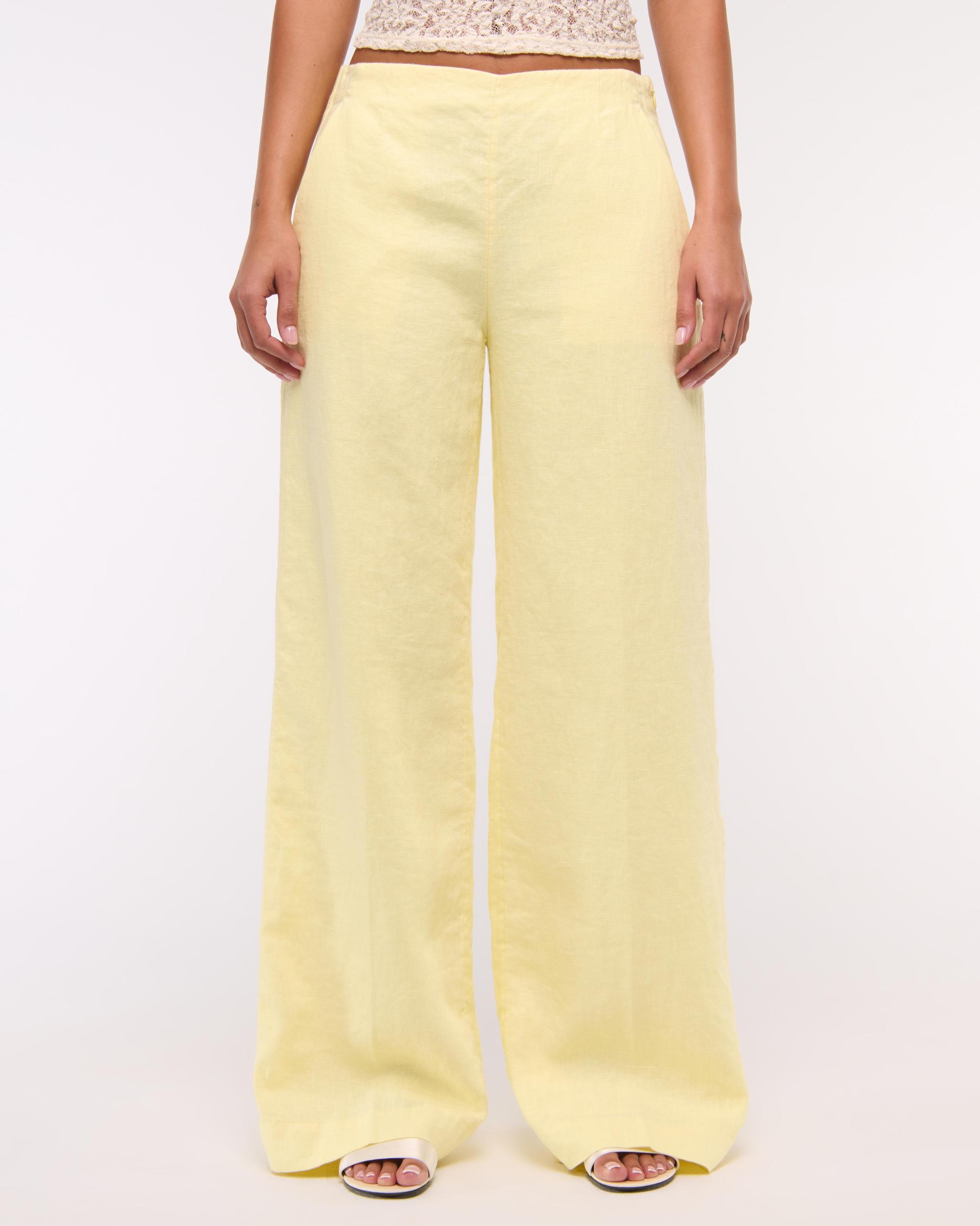 Premium Linen Tailored Ultra Wide Leg Pant Product Image
