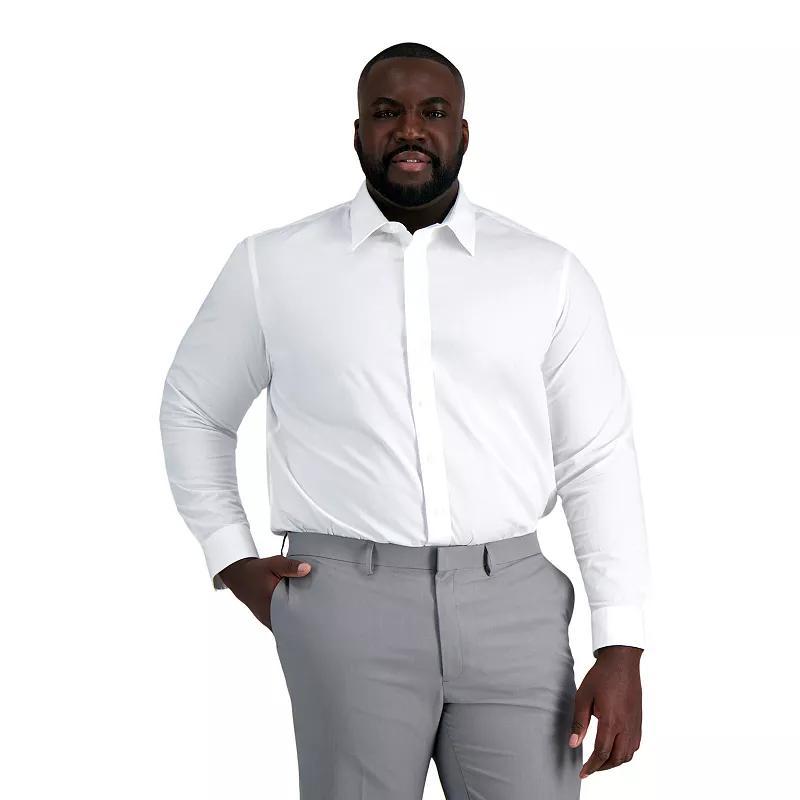 Big & Tall Haggar Premium Comfort Wrinkle Resistant Dress Shirt, Men's, Size: 18.5 35/6T, White Product Image