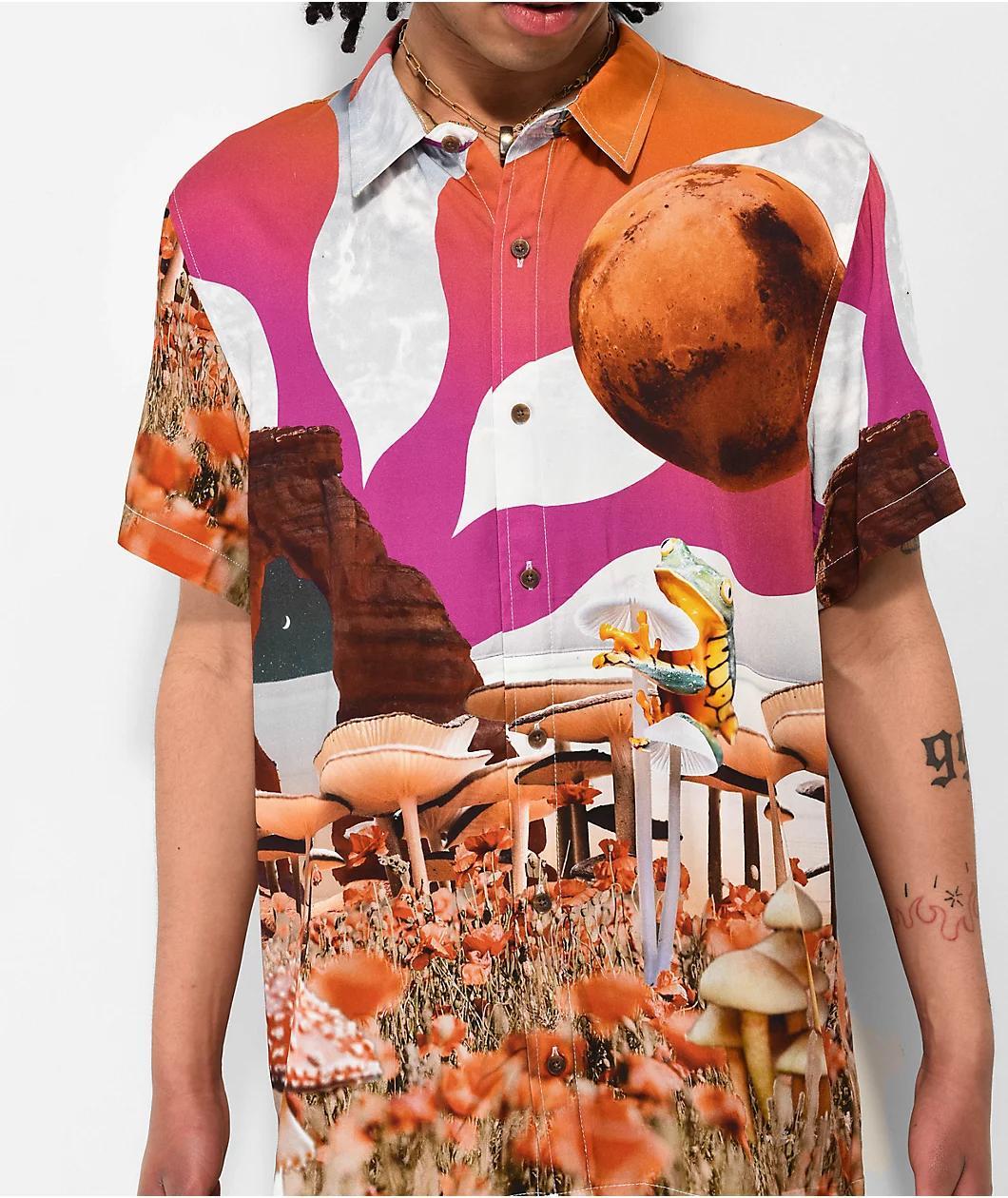 Dravus Wilder Short Sleeve Button Up T-Shirt Product Image