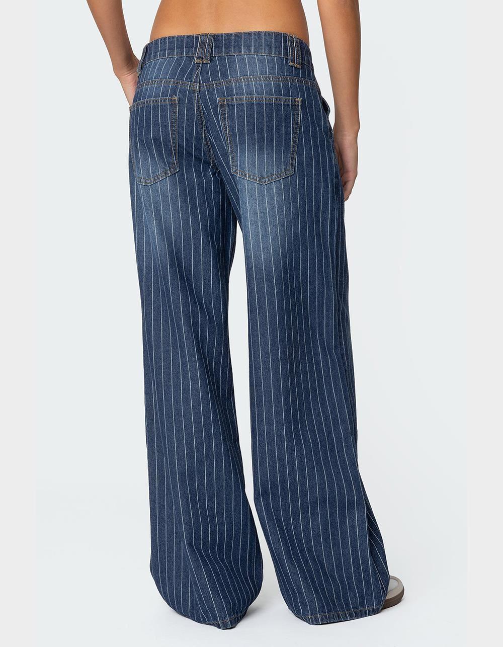 EDIKTED Cory Striped Low Rise Jeans Product Image