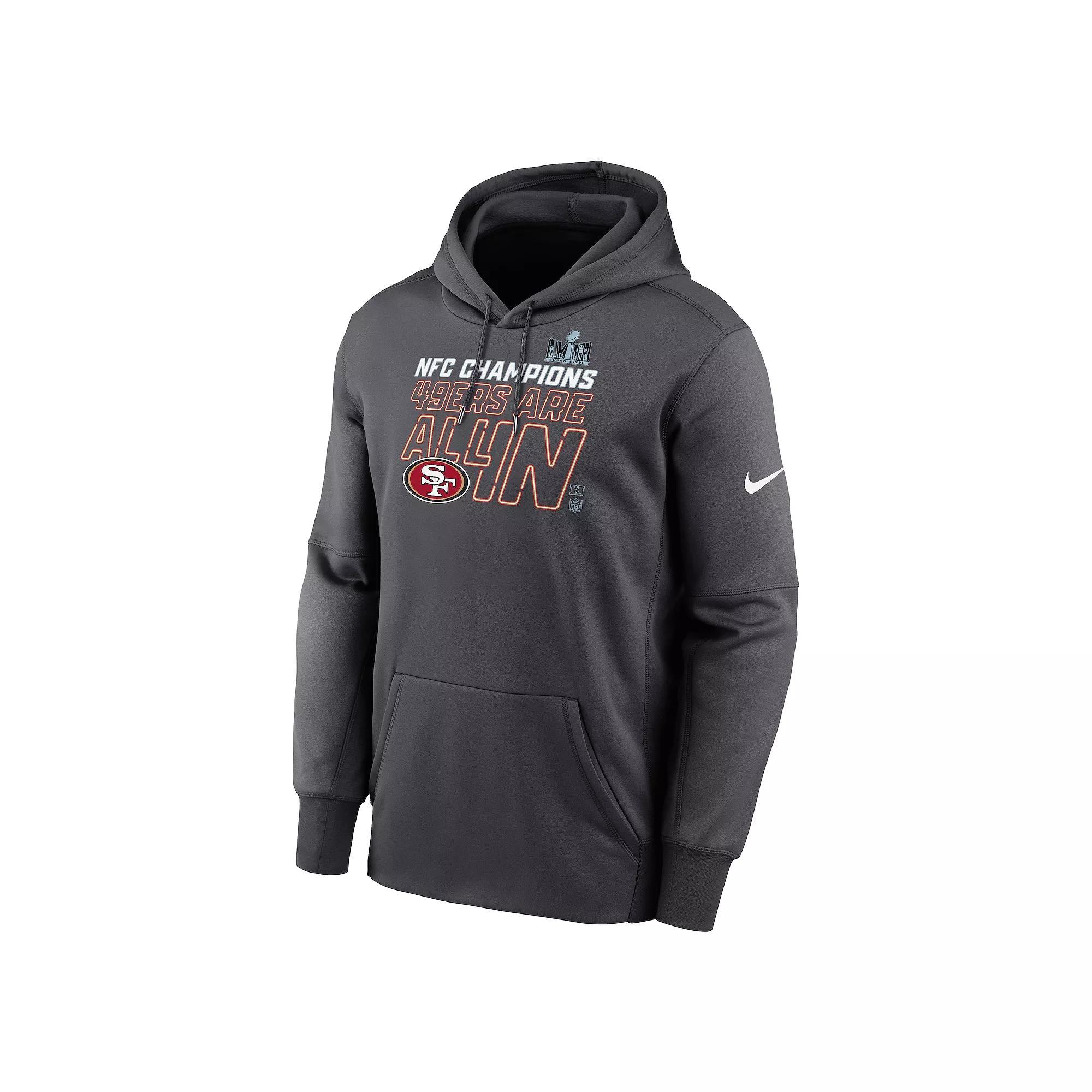 Men's Nike San Francisco 49ers 2023 NFL Conference Champions - Trophy Collection Hoodie, Size: 4XL, Anth Product Image