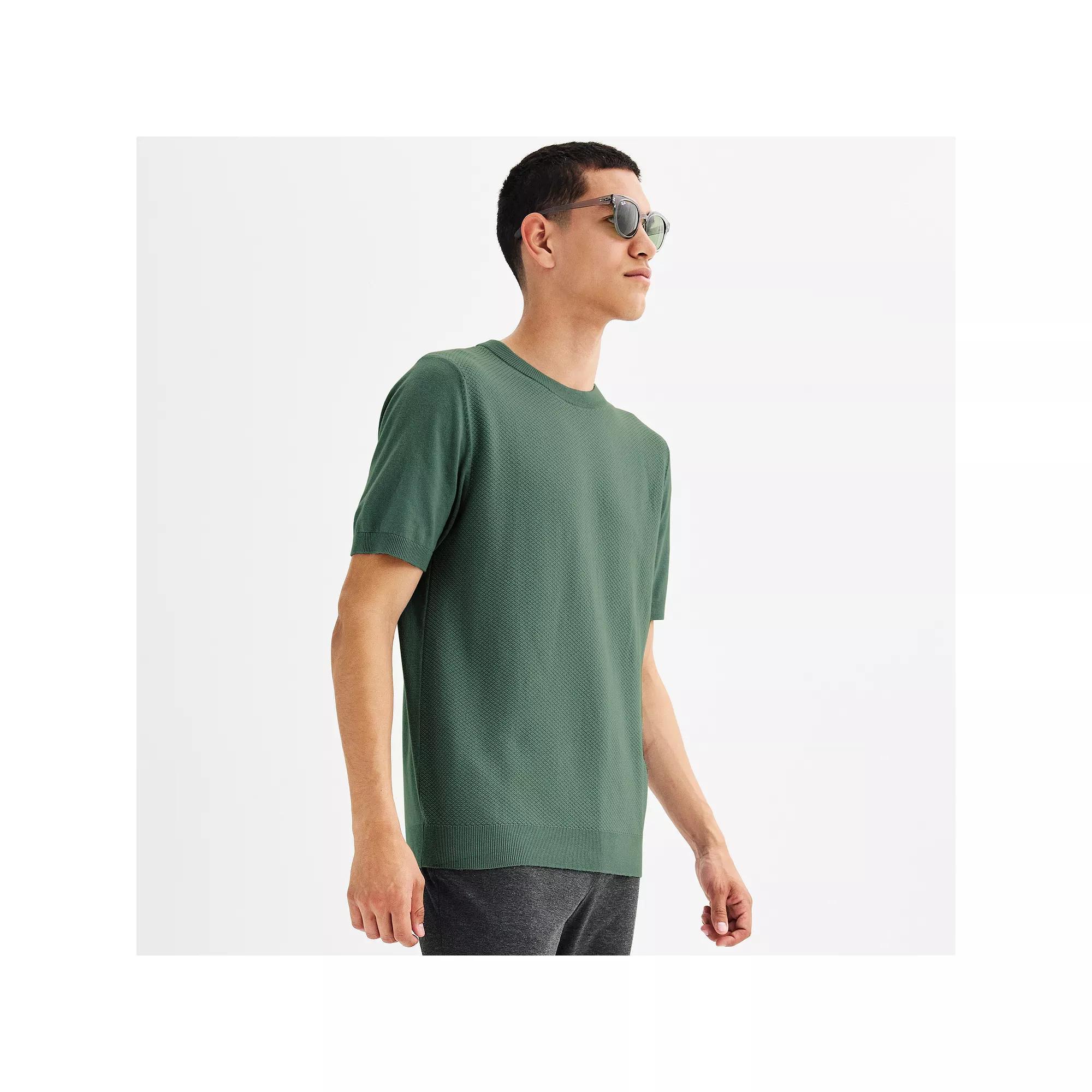 Men's Apt. 9® Textured Sweater Tee, Size: Medium, Ivory Product Image