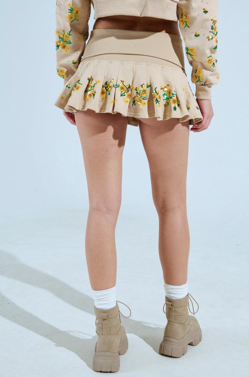 ONE TOO MANY TIMES MINI PLEATED SKIRT Product Image