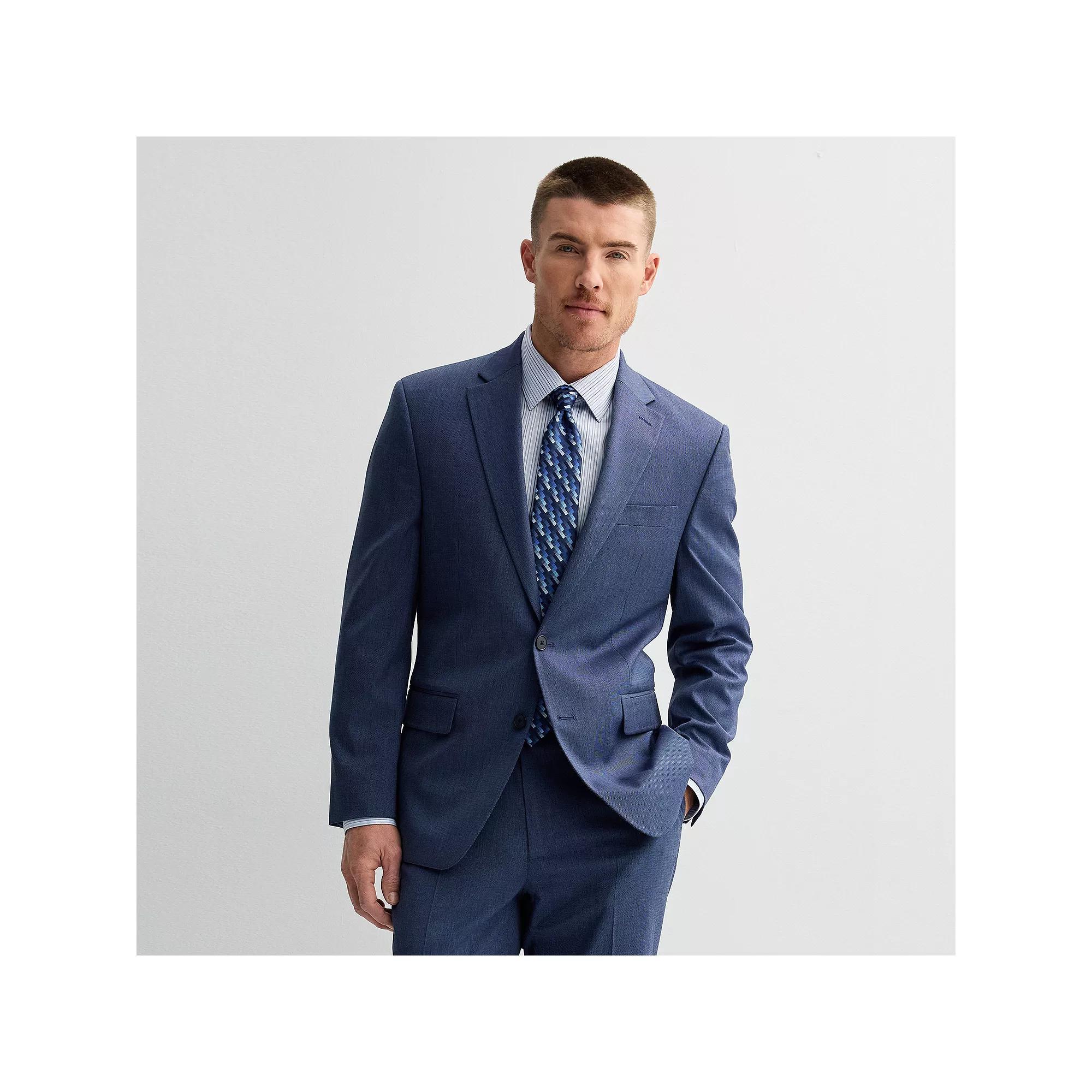 Men's Apt. 9® Premier Flex Performance Regular-Fit Washable Suit Jacket, Size: 52 LONG, Blue Neat Product Image