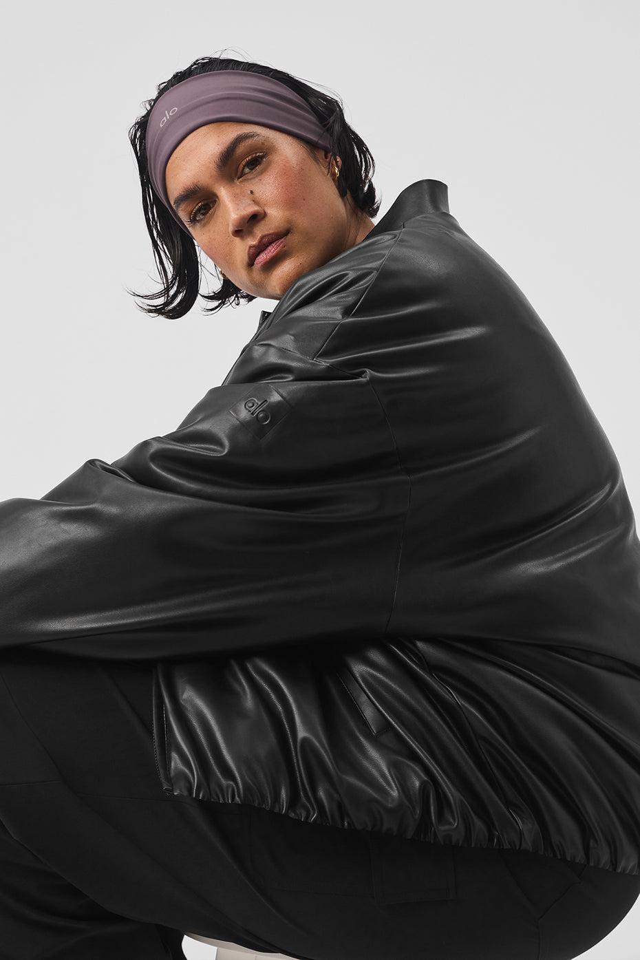 Faux Leather Premier Bomber - Black Female Product Image