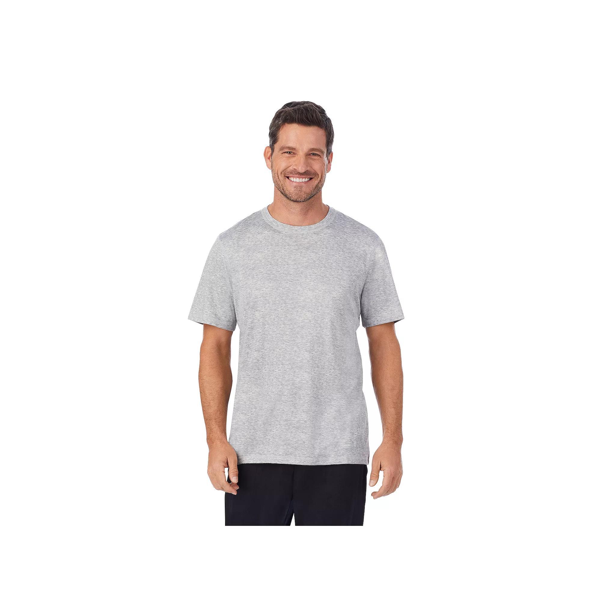 Big & Tall Cuddl Duds® Far Infrared Crewneck Short Sleeve Pajama Tee, Men's, Size: Large Tall, Gray Grey Product Image