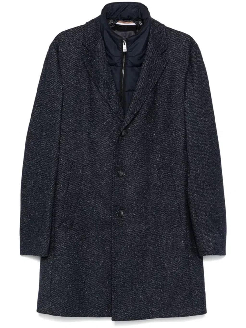 HUGO BOSS Detachable-panels Coat In Blau Product Image