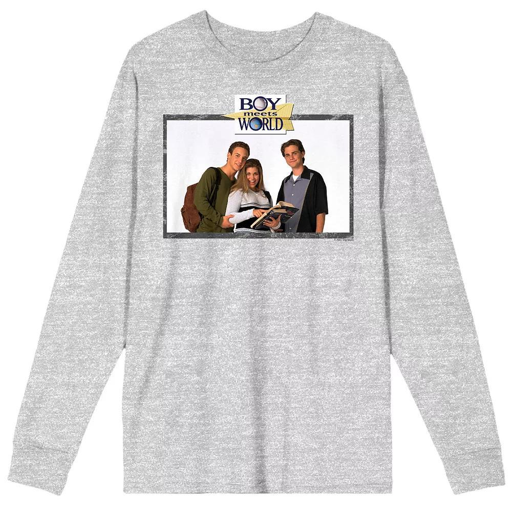 Men's Boy Meets World Long Sleeve Tee, Size: XXL, Gray Product Image