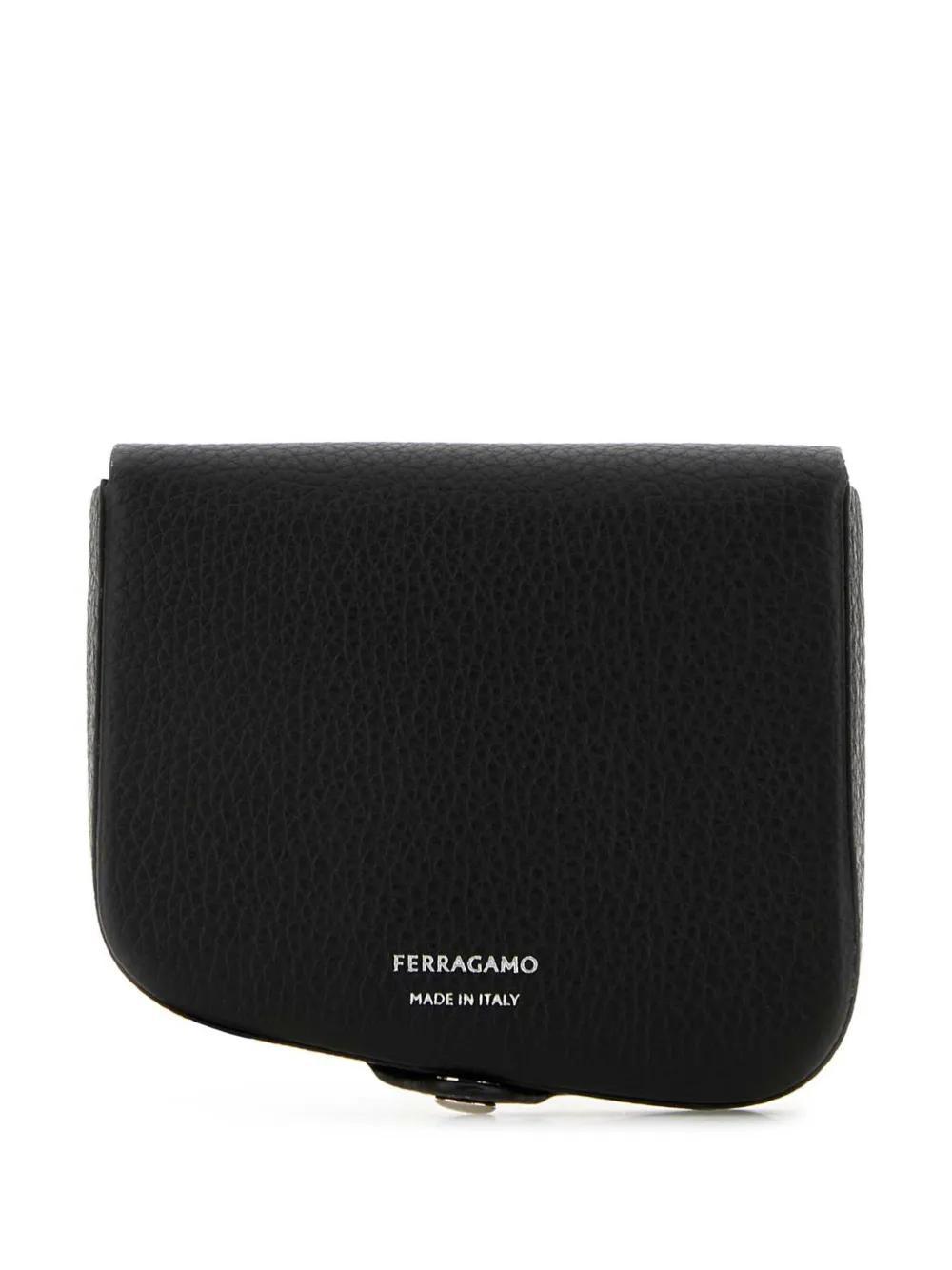 FERRAGAMO Salvatore  Man Black Leather Coin Purse Product Image