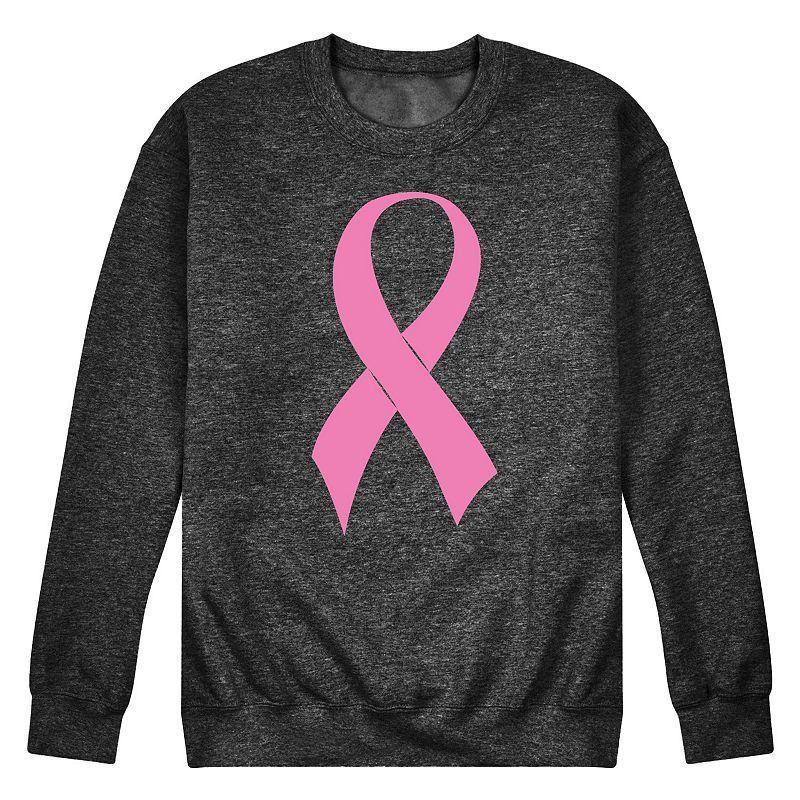 Mens Ribbon Of Hope Fleece Sweatshirt Grey Gray Product Image