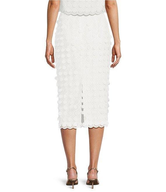 Trina Turk Dita Embroidered Dot Midi Pencil Skirt Product Image