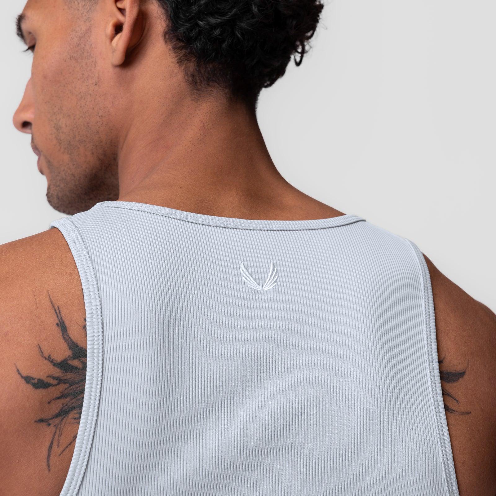 0986. Creora® Tech Ribbed Tank - Ice Blue Product Image