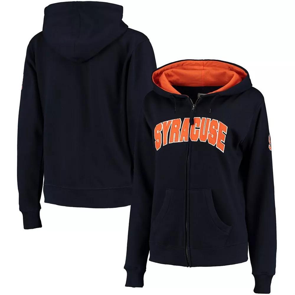 Women's Stadium Athletic Navy Syracuse Orange Arched Name Full-Zip Hoodie, Size: Small, Blue Product Image
