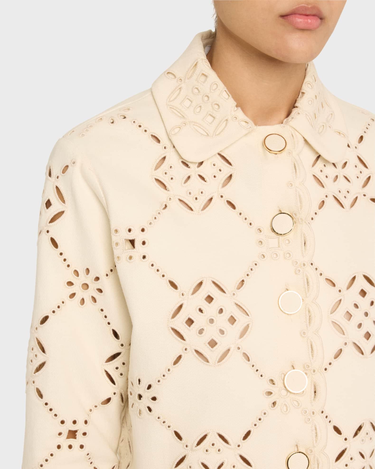 Adelaide Scalloped Eyelet-Embroidered Jacket Product Image