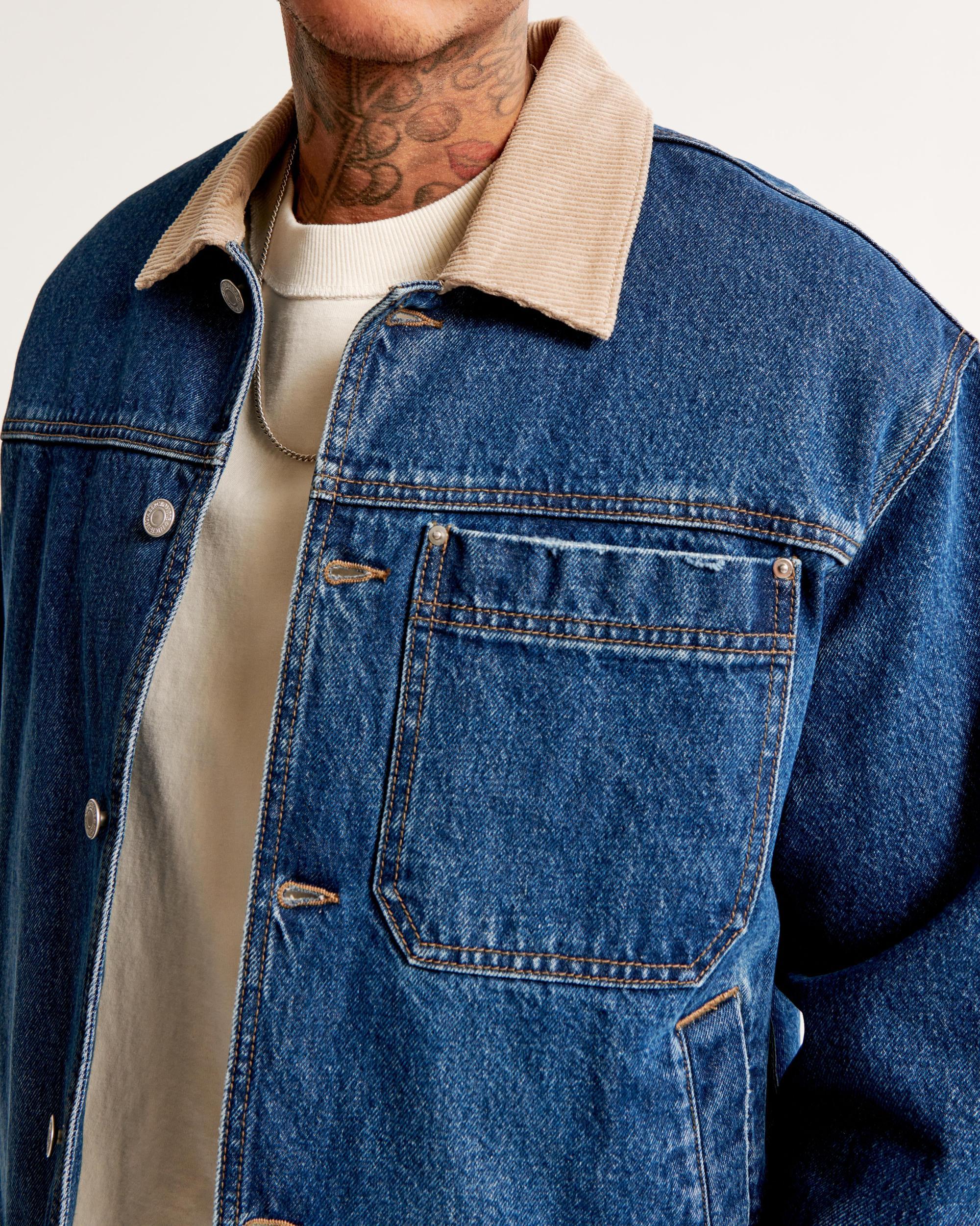 Cropped Flannel-Lined Workwear Jacket Product Image
