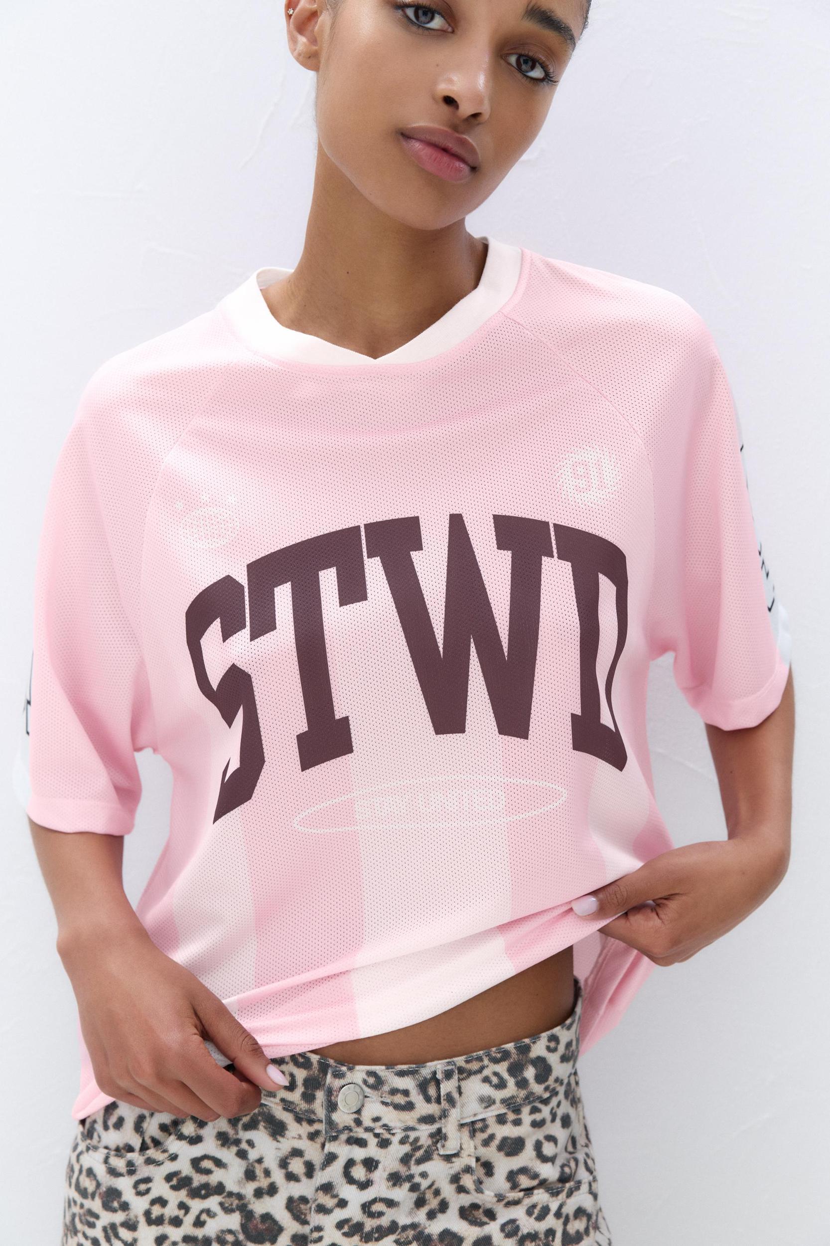 Pink 91 STWD soccer T-shirt Product Image