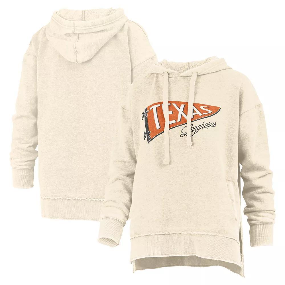 Women's Pressbox  Cream Texas Longhorns Marni Pullover Hoodie, Size: XL, Beige Product Image