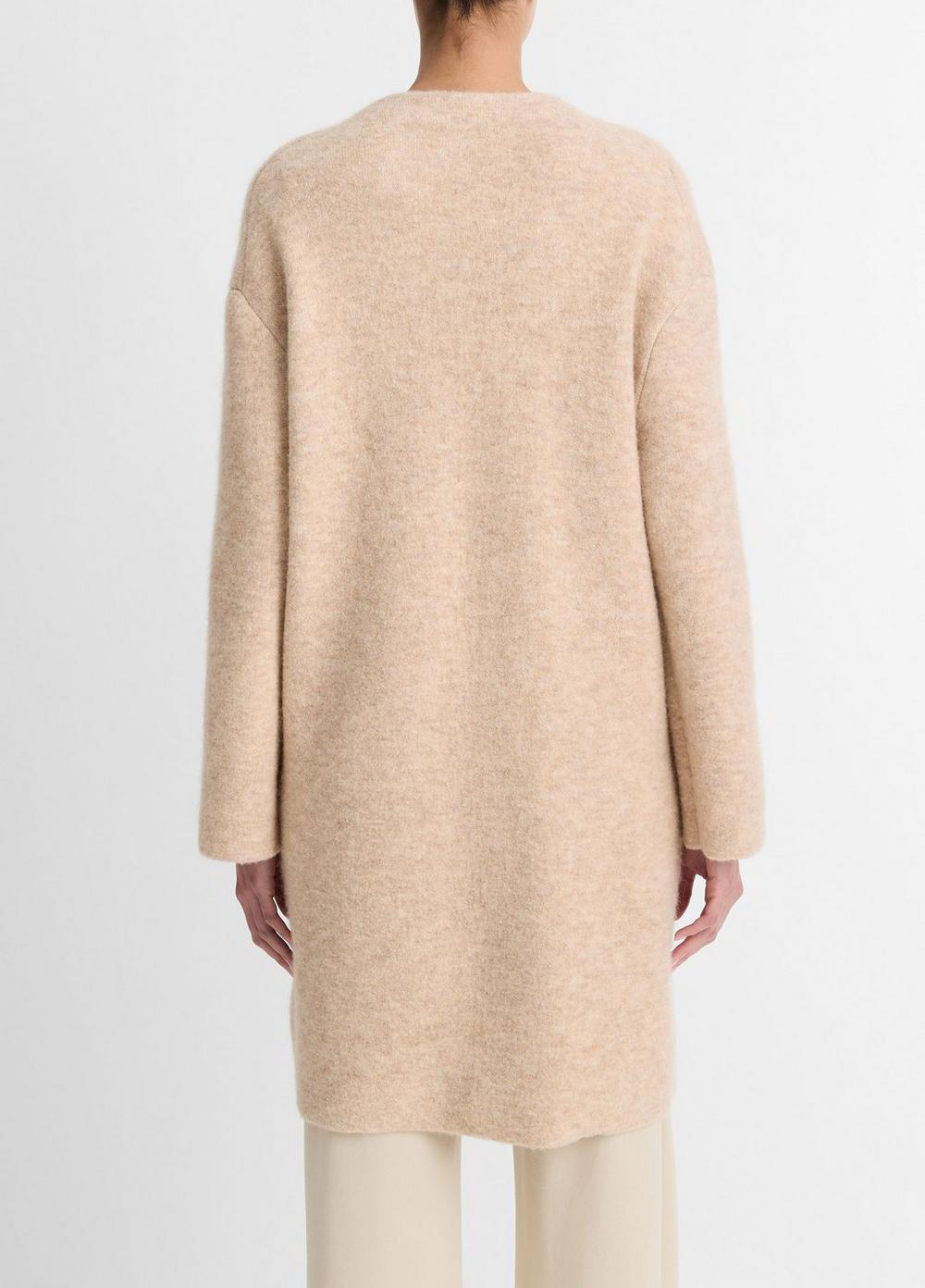Womens Textured Soft Sculpted Car Coat, Medium Heather Grey, Size L Vince Product Image