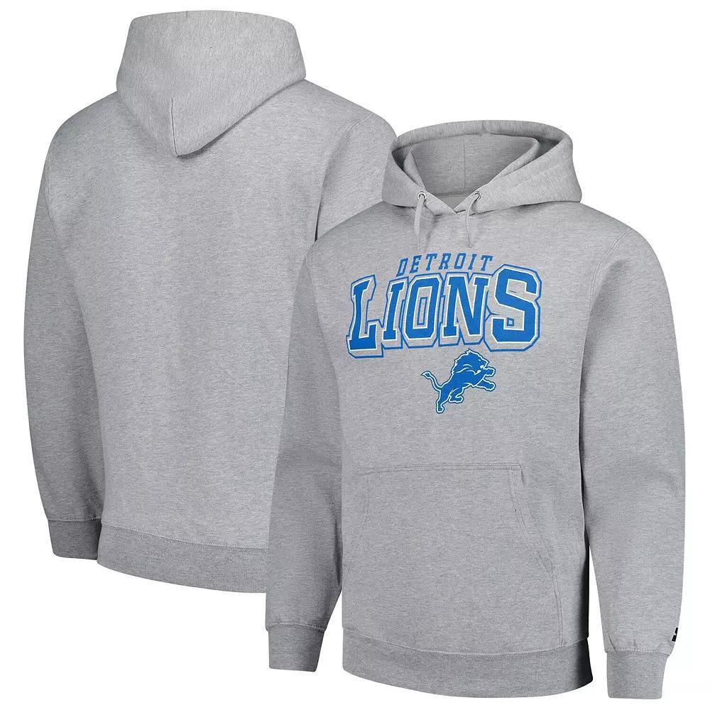 Men's Starter Heather Gray Detroit Lions Vintage Pullover Hoodie, Size: XXL, Grey Product Image