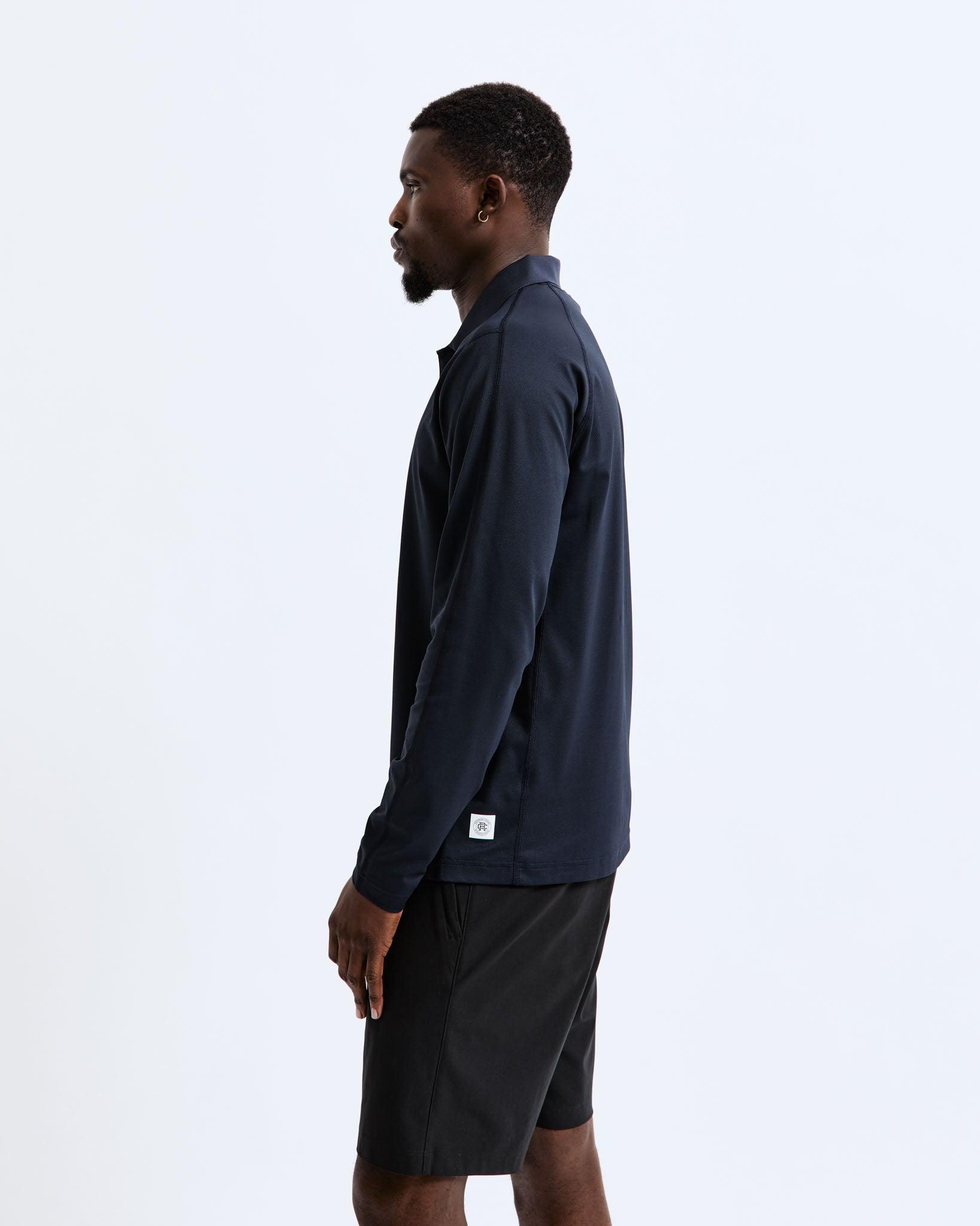Tech Pique Playoff Long Sleeve Polo - Vault Male Product Image