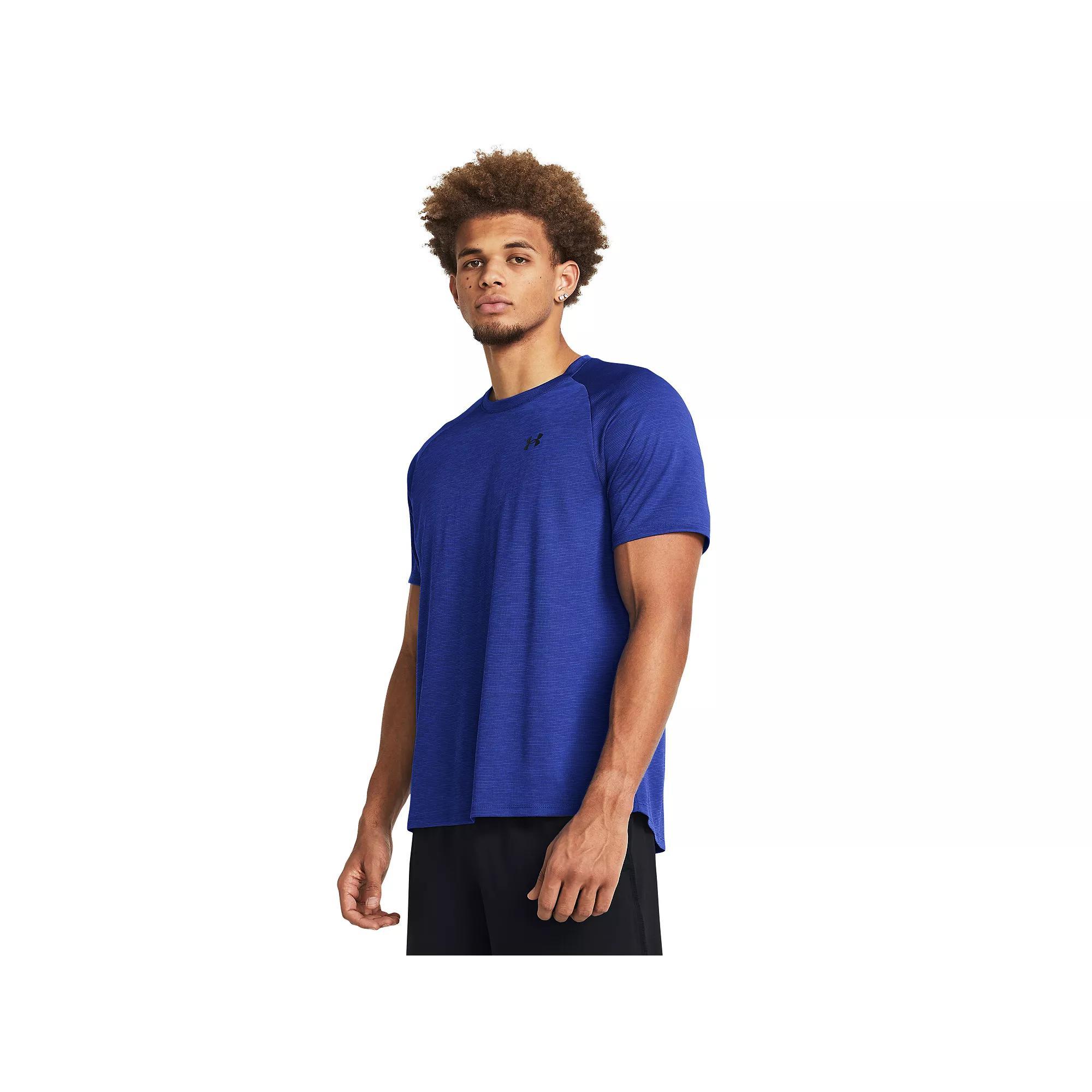 Men's Under Armour Tech Textured Short Sleeve Tee, Size: XXL, Marine Od Green Product Image