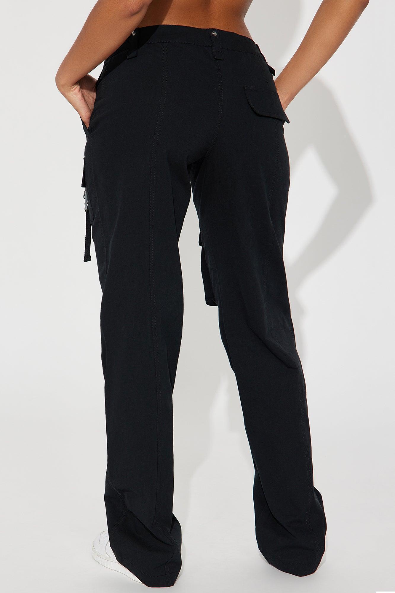 All Within Me Wide Leg Cargo Pant - Black Product Image