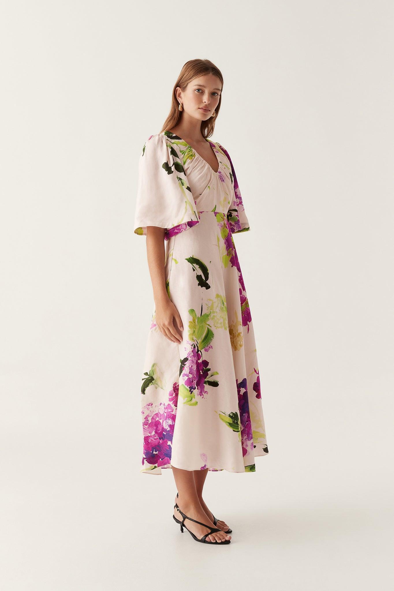 Gilda Bell Sleeve Midi Dress Product Image