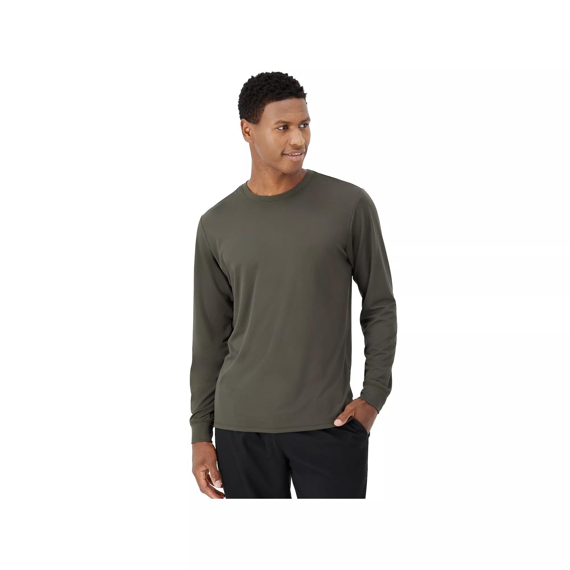 Men's Hanes Moves™ Long Sleeve Performance Tee, Size: Small, Gray Encore Product Image
