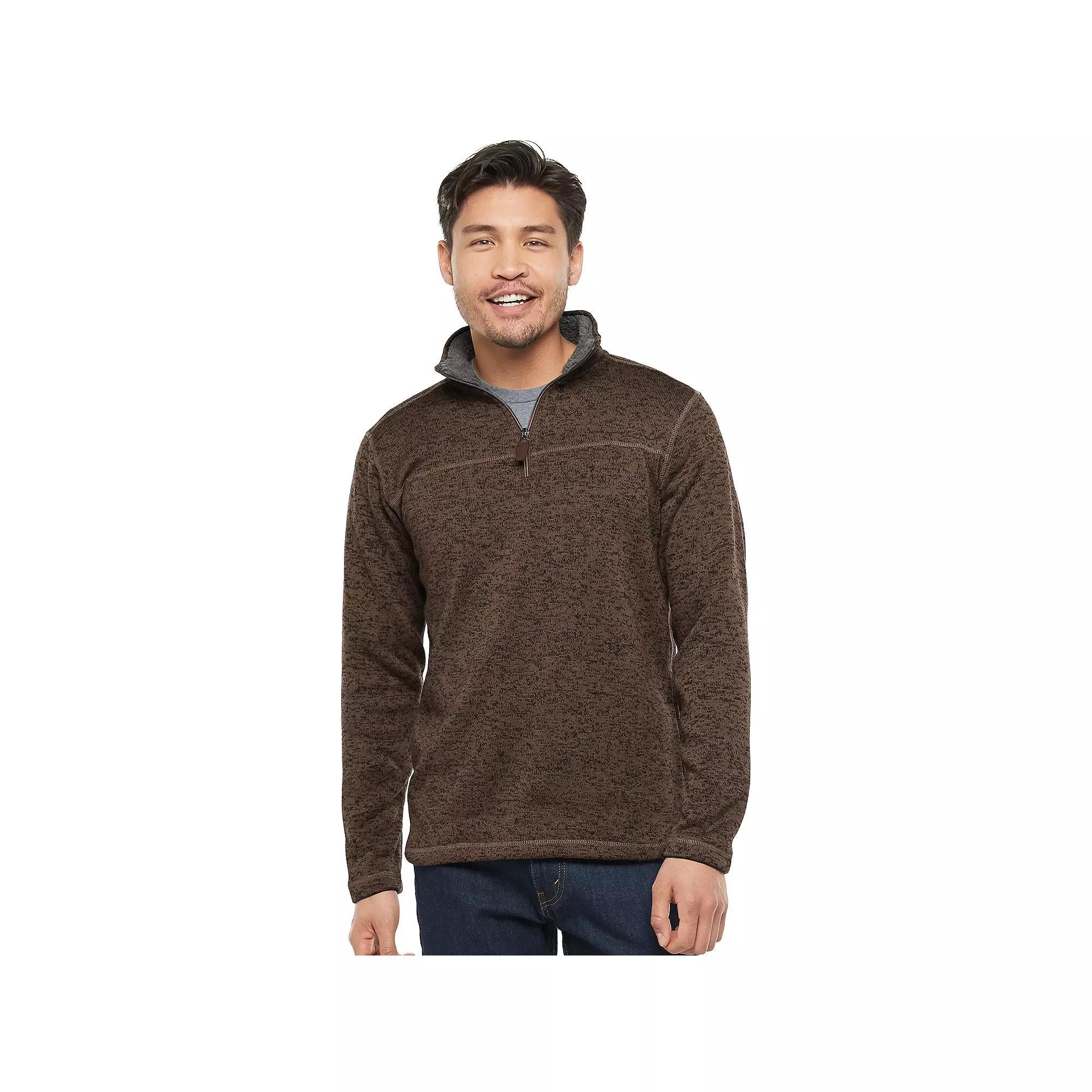Men's Victory Outfitters Sherpa-Fleece Quarter-Zip Pullover, Size: XL, Blue Product Image