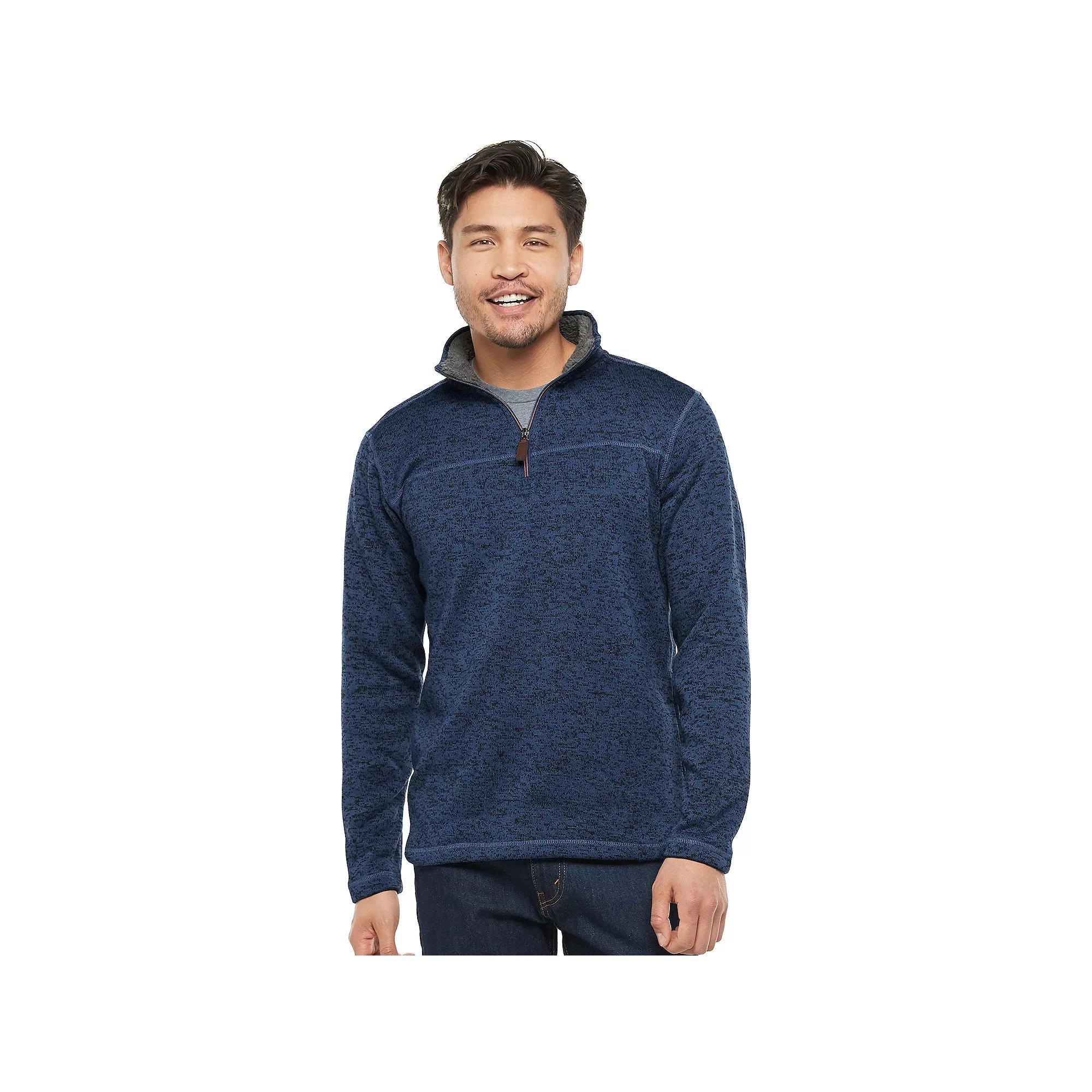Men's Victory Outfitters Sherpa-Fleece Quarter-Zip Pullover, Size: XL, Blue Product Image