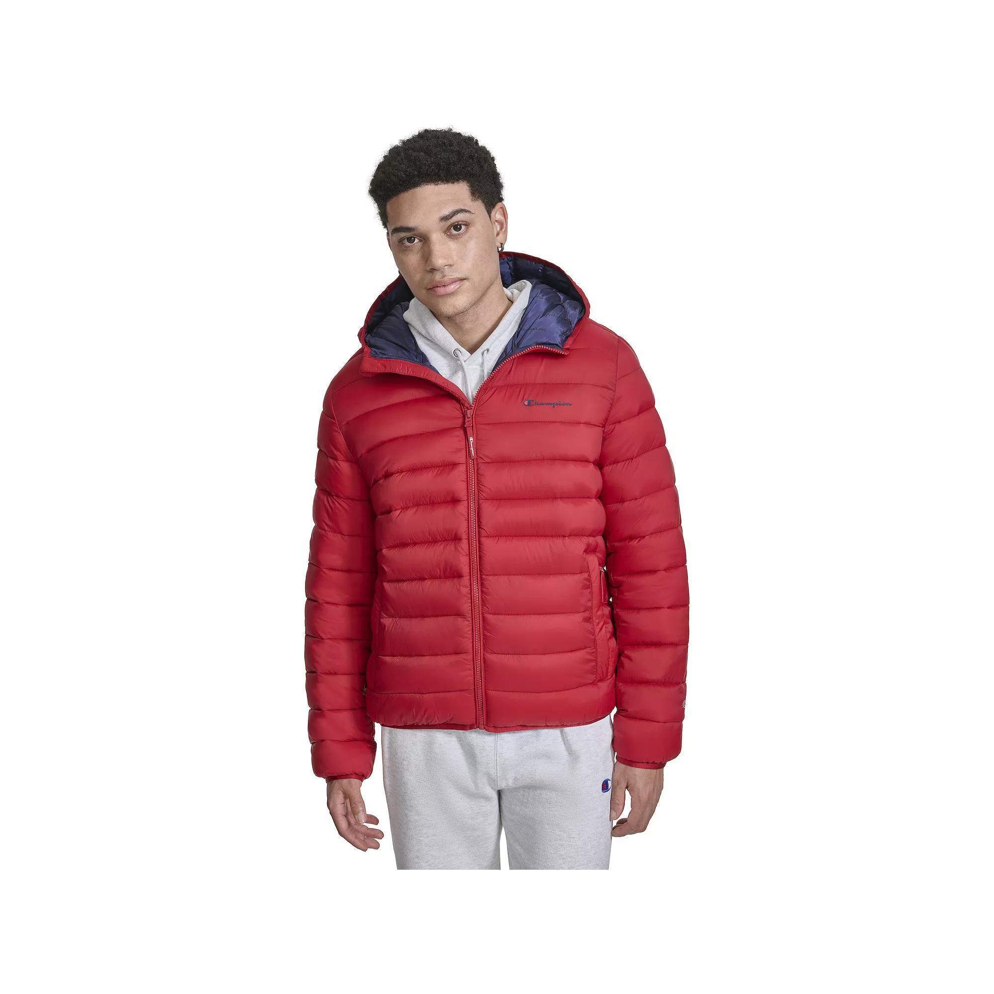Mens Champion Lightweight Puffer Jacket with Hood Product Image