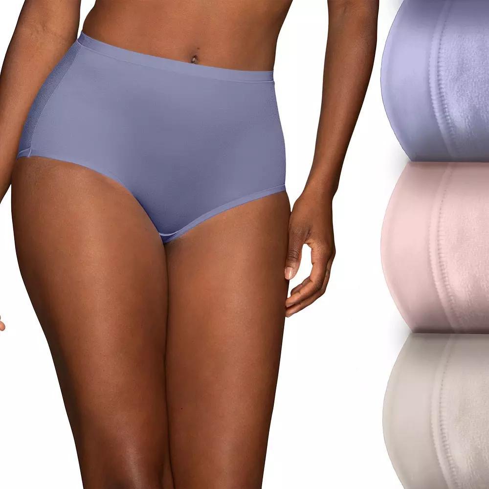 Womens Vanity Fair Lingerie Body Caress 3-Pack Brief Panties 13438 Product Image