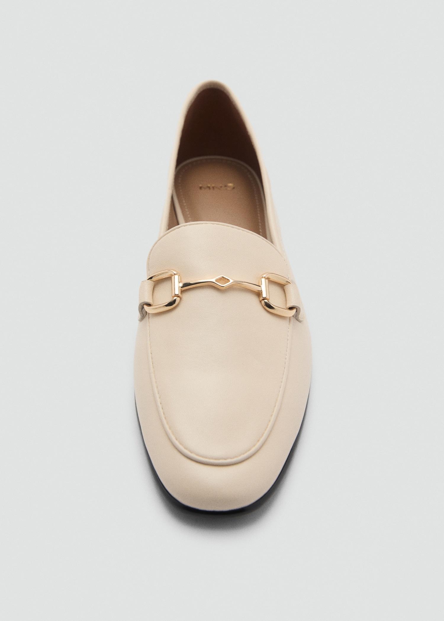 Buckle leather moccasins - Women | MANGO USA Product Image