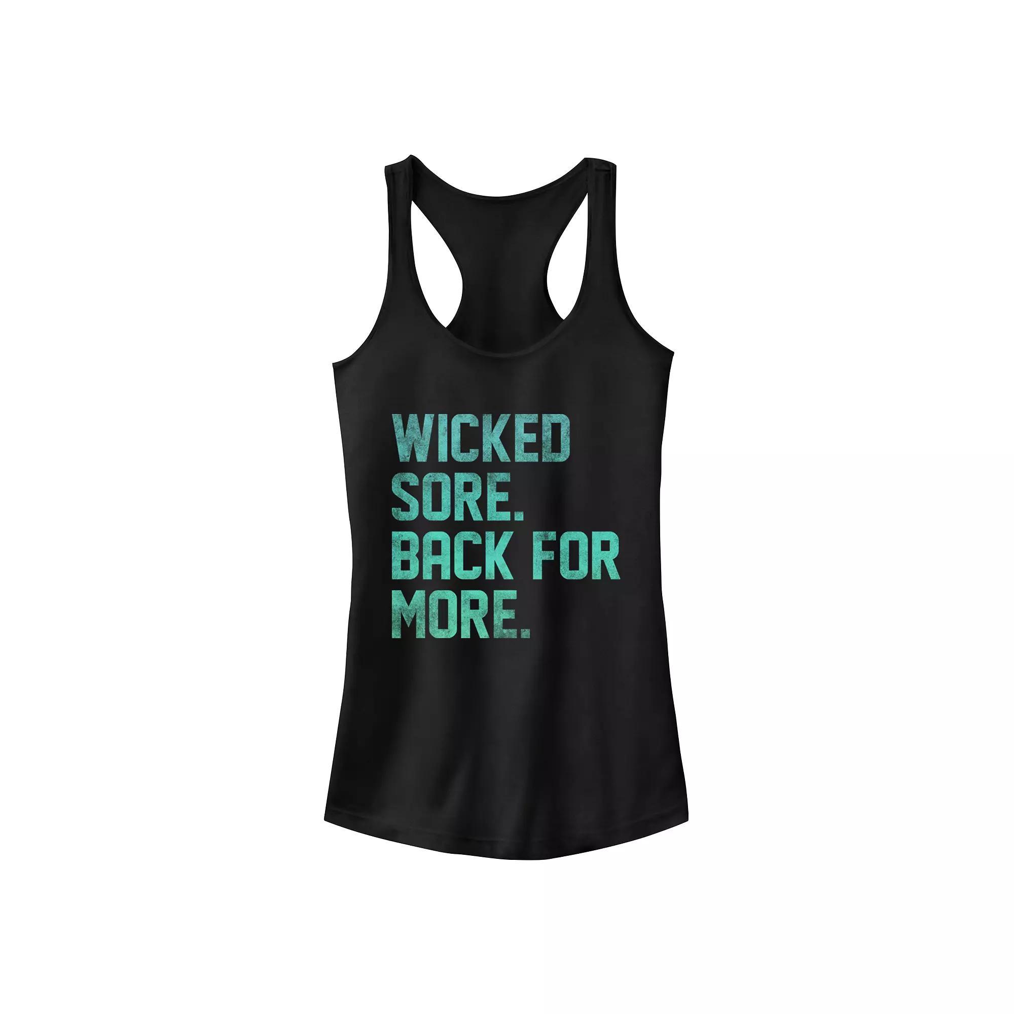 Juniors' Chin-Up Wicked Sore Ideal Racerback Tank Top, Girl's, Size: XL, Black Product Image