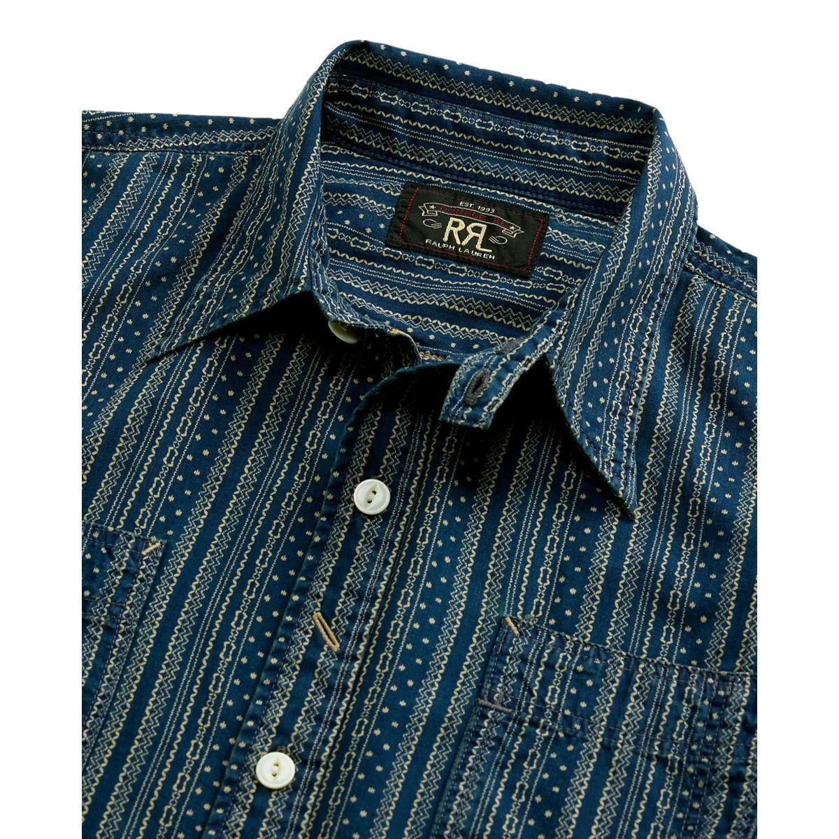 Indigo Print Workshirt Indigo Product Image