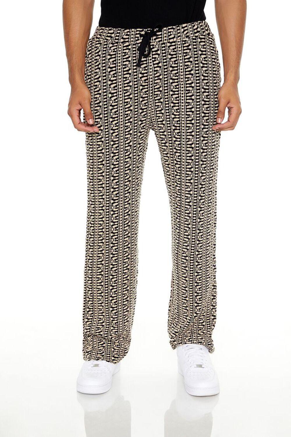 Slim-Fit Geo Print Drawstring Pants | Forever 21 Product Image
