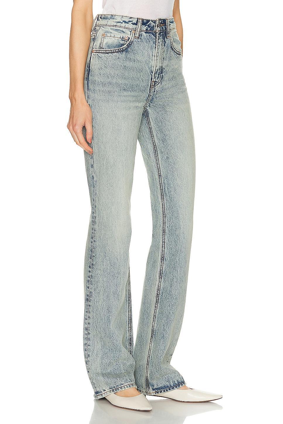 GRLFRND Melanie High Rise Boot Cut in Blue Product Image