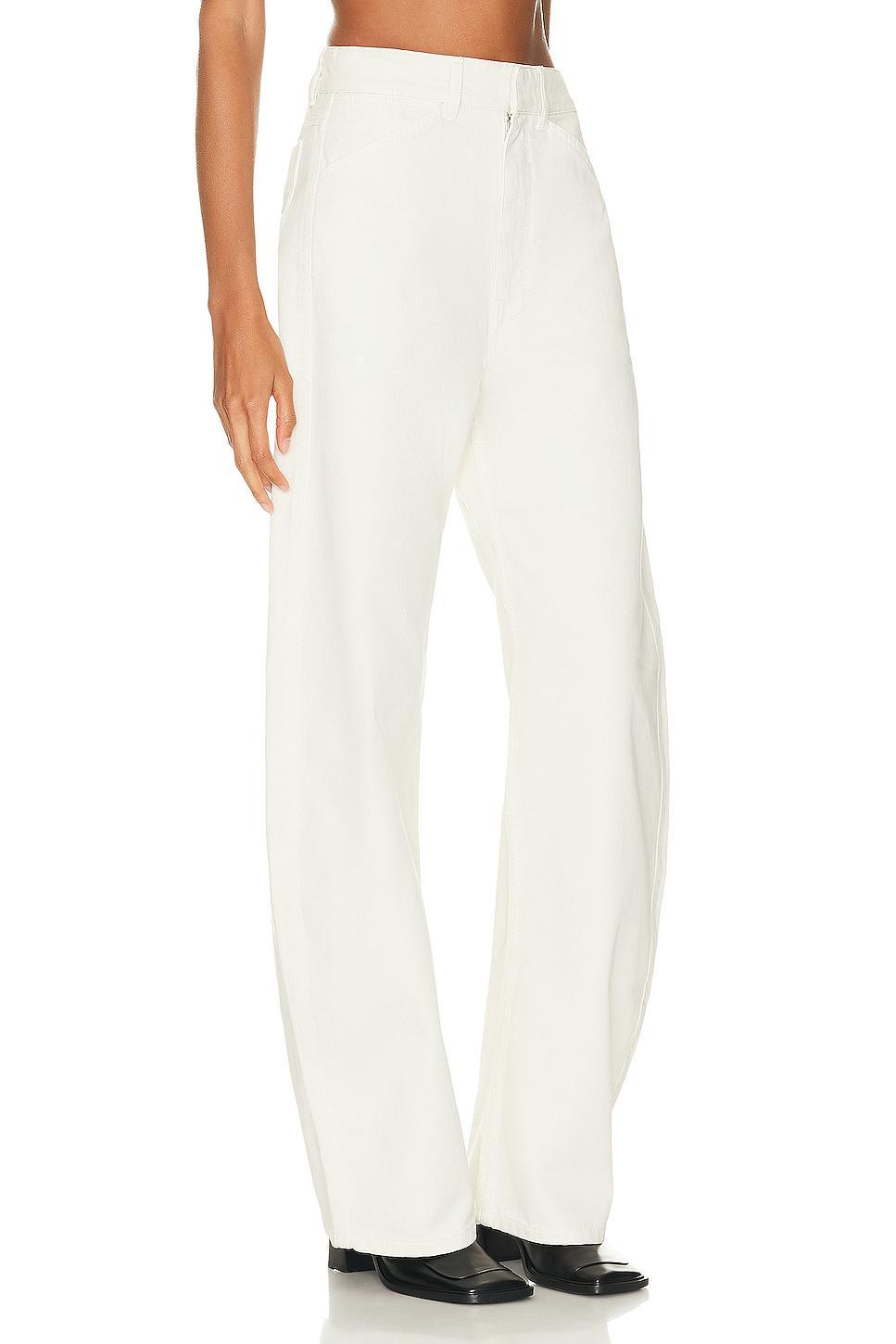 Lemaire High Waisted Curved Pant in Black Product Image